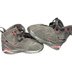 Jordan True Flight Toddler Shoes Size 6C Black Pink 343797-001 Preowned No Box